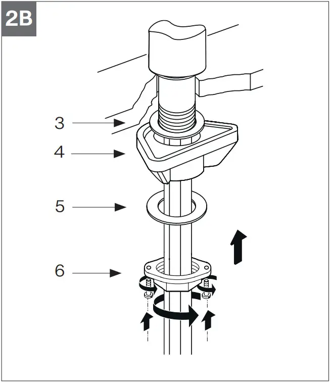 FRANKE EOS PD 316 Eos Neo Pull Out Spray Tap Stainless Steel - Fixing Plate