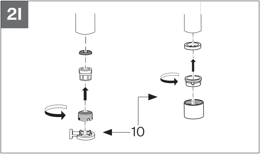 FRANKE EOS PD 316 Eos Neo Pull Out Spray Tap Stainless Steel - functioning