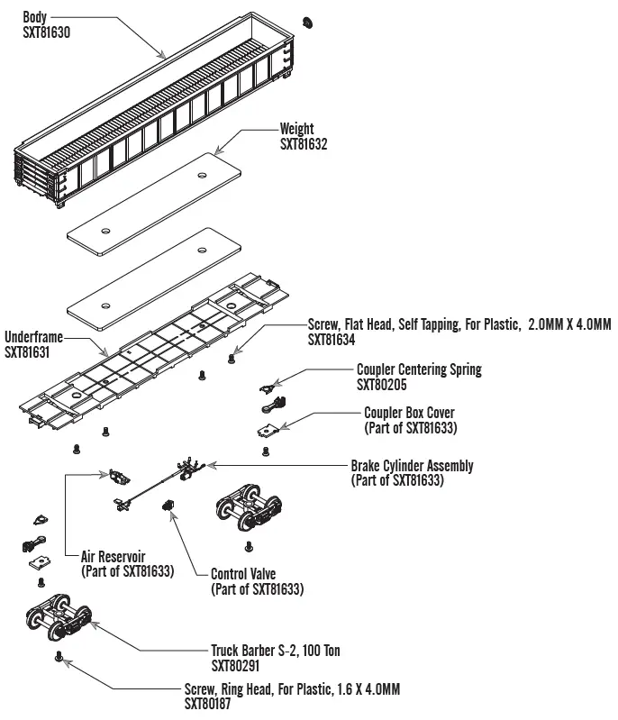 SCALE-TRAINS-Kit-Classics-HO-Scale-CB-and-Q-Havelock-Shops-52-6-Gondola-FIG-1