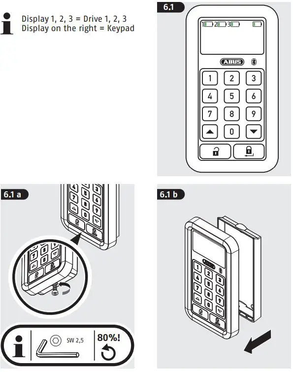 ABUS HomeTec Pro CFT3100 Instructions - Battery replacement