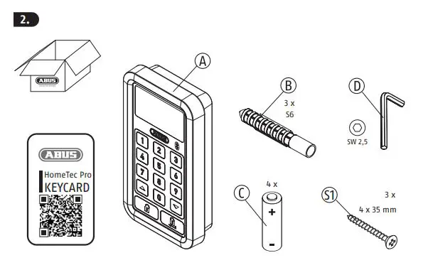 ABUS HomeTec Pro CFT3100 Instructions - What's in the box