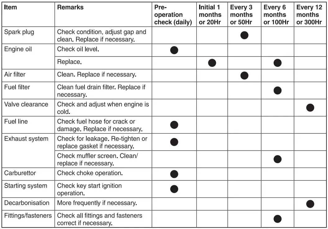 DRAPER 87680 Water Pump User Manual - Periodic Maintenance