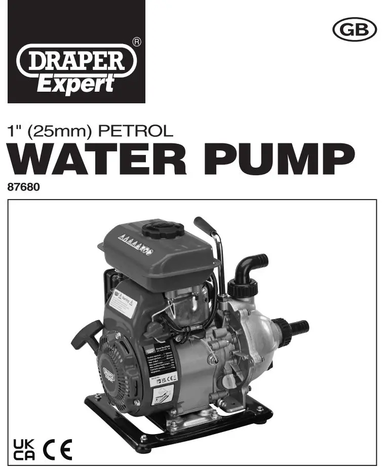 DRAPER 87680 Water Pump User Manual