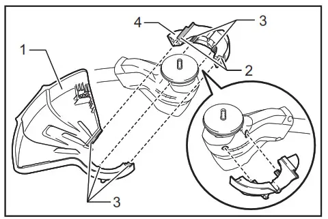 Makita Cordless Grass Trimmer DUR189- counter parts