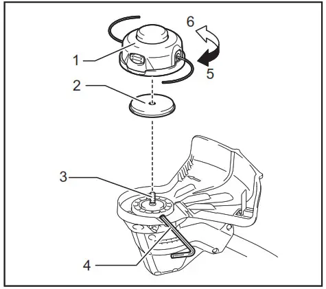 Makita Cordless Grass Trimmer DUR189- cutting head