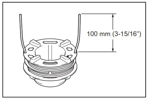 Makita Cordless Grass Trimmer DUR189- side of the spool
