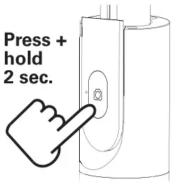 Polaroid PSS215 LED Selfie Stick Tripod - Power On Off