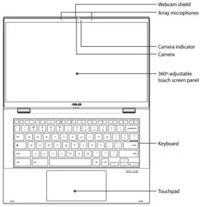 ASUS AX201D2 Chromebook Laptop - view