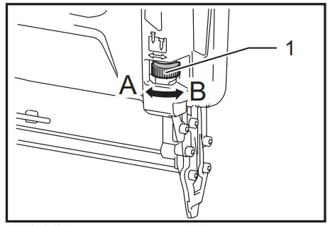 makita DBN500 Cordless Brad Nailer- nailing depth