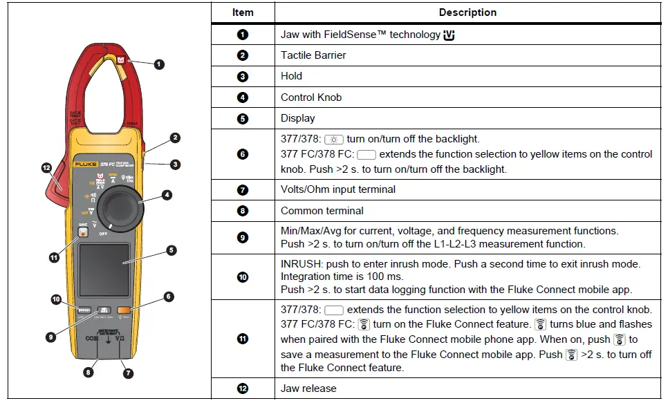FLUKE 377 FC Clamp Meter-4