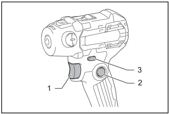 makita VP01 Cordless Sander Polisher - Switch action 2
