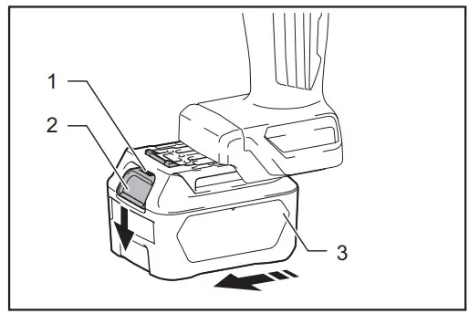 makita VP01 Cordless Sander Polisher - removing battery
