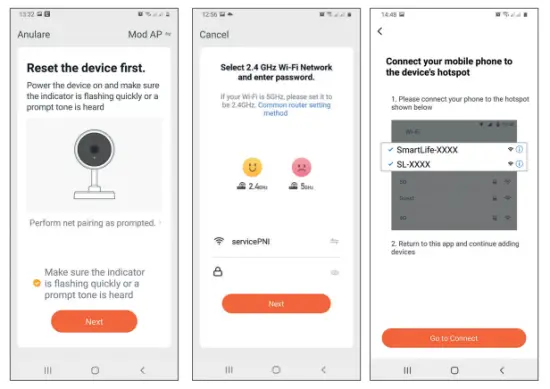 Add device in Tuya Smart application