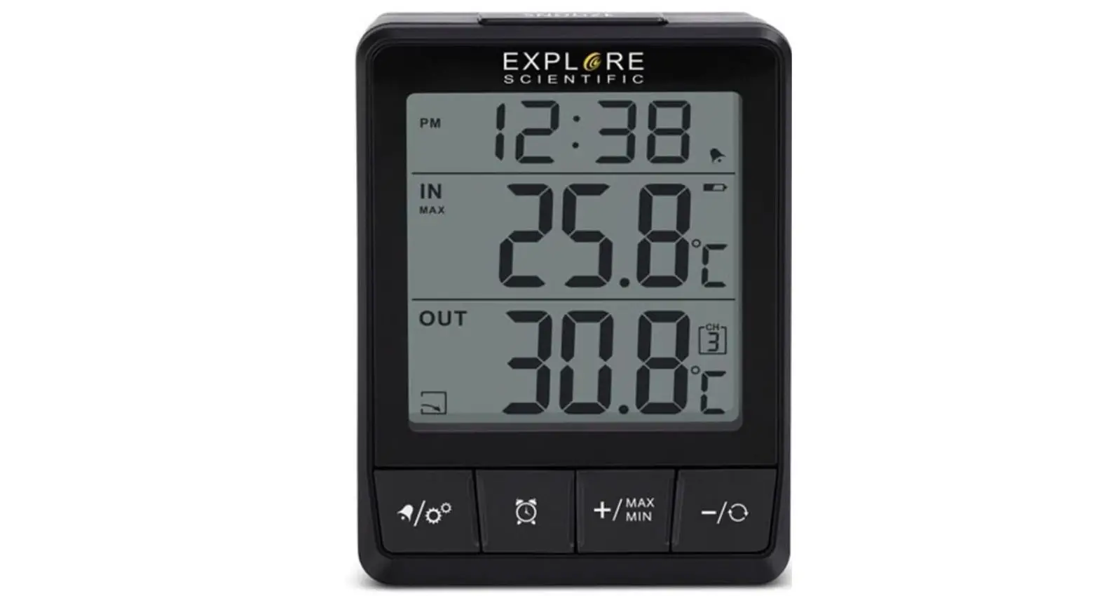 Explore Scientific Wsh0002 Compact In-out Temperature Stattion With Time And Alarm Instruction Manual