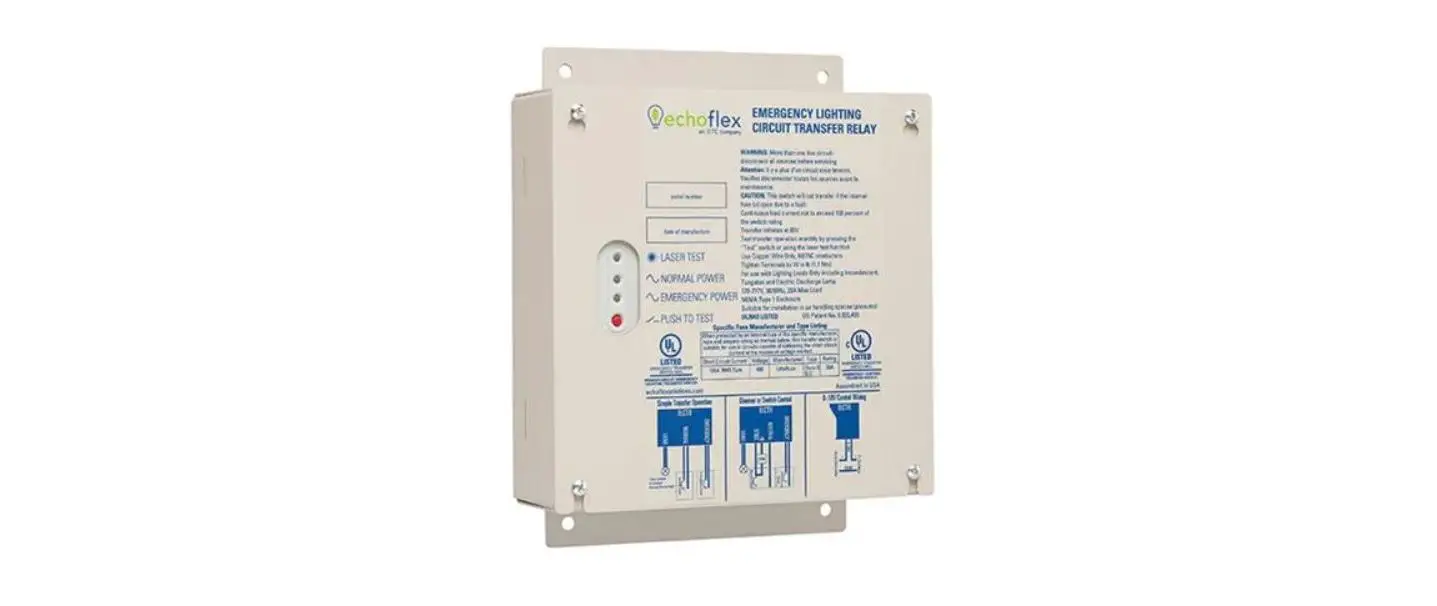 Echoflex Ul924 Emergency Lighting Circuit Transfer Relay Installation Guide