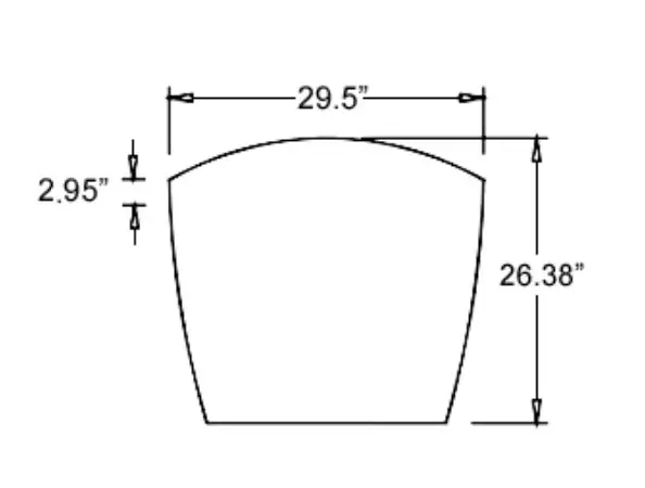 Empave Free-Standing LED Lights Bathtub Product Drawing 2