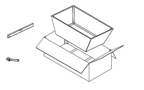 Empave Free-Standing LED Lights Bathtub Product Drawing Remove