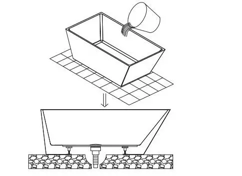 Empave Free-Standing LED Lights Bathtub Product DrawingFinally