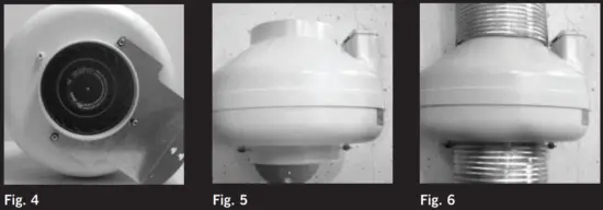 Spruce RB Series 8 Inch Ventilation Fan - Installation Figures