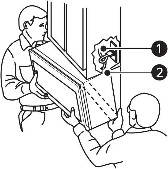 LG MHES173 - Attach the Oven to the Wall 1