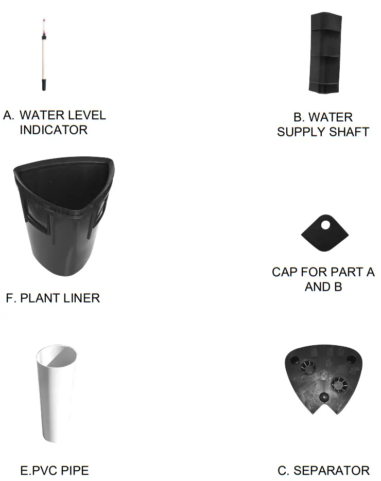X BAND PL3479BK Self Watering Planters - included