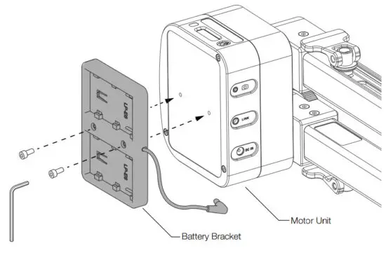 edelkrone JIBONE V2 Ultra Compact Motorized Jib - BATTERY BRACKET
