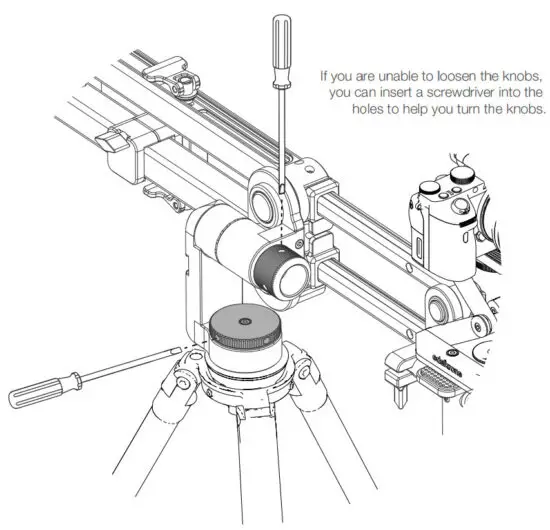 edelkrone JIBONE V2 Ultra Compact Motorized Jib - LOOSENING THE KNOBS