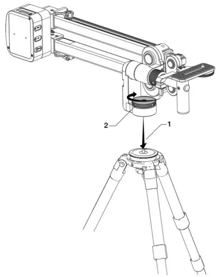 edelkrone JIBONE V2 Ultra Compact Motorized Jib - MOUNTING ON A TRIPOD