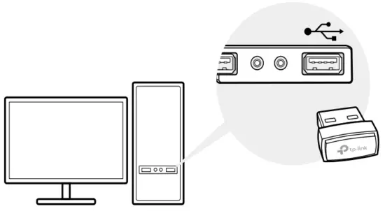 tp-link AC600 Nano Wireless USB Adapter Archer T2U Nano - FIG 2