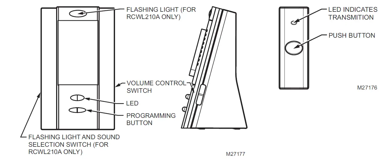 Honeywell RCWL200A Portable Wireless Door Chime-fig1