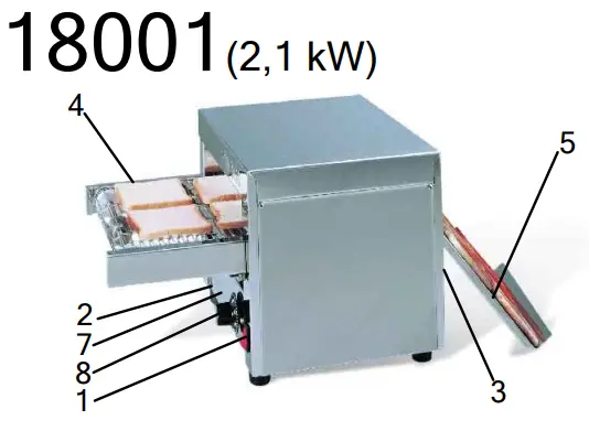MILANTOAST 18001 Conveyor Toaster