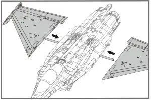 diagram, engineering drawingMain wing installation