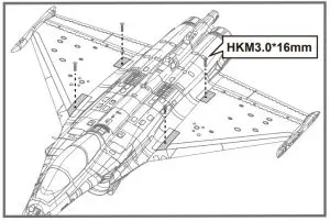 diagram, engineering drawingMain wing installation