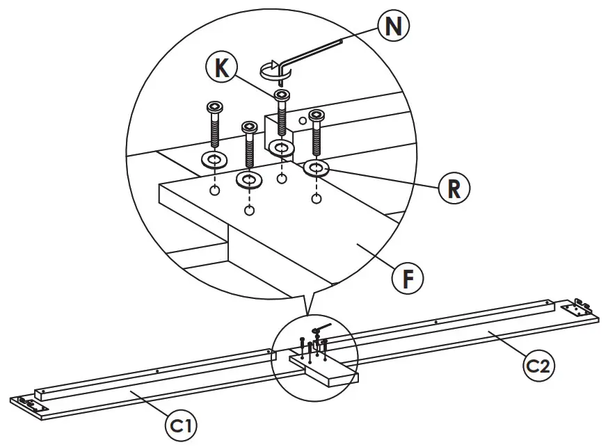 dg casa BARDY Panel Bed - ATTACH THE SIDE RAIL