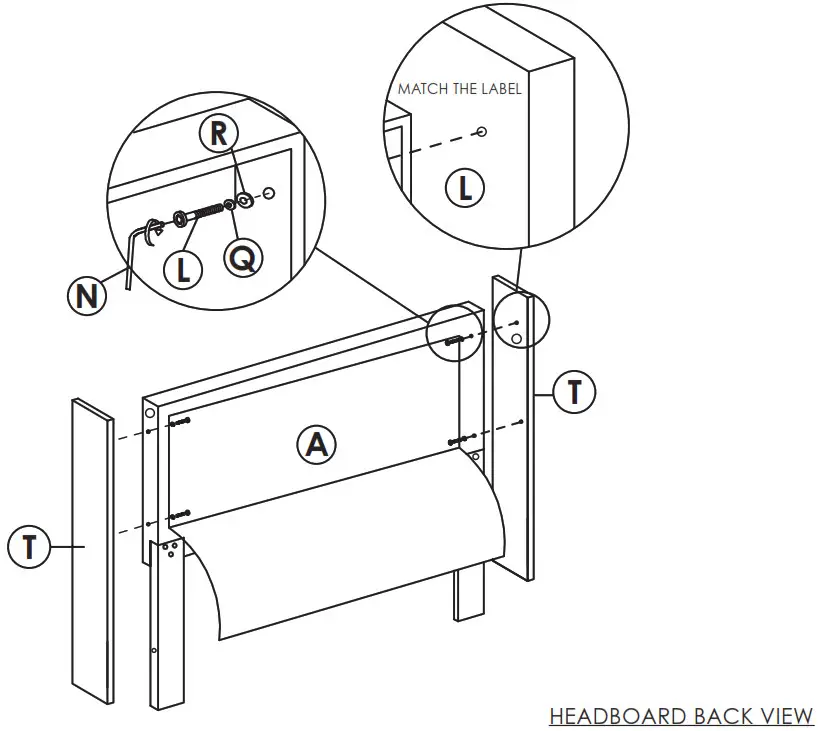 dg casa BARDY Panel Bed - ATTACH THE SIDE WING