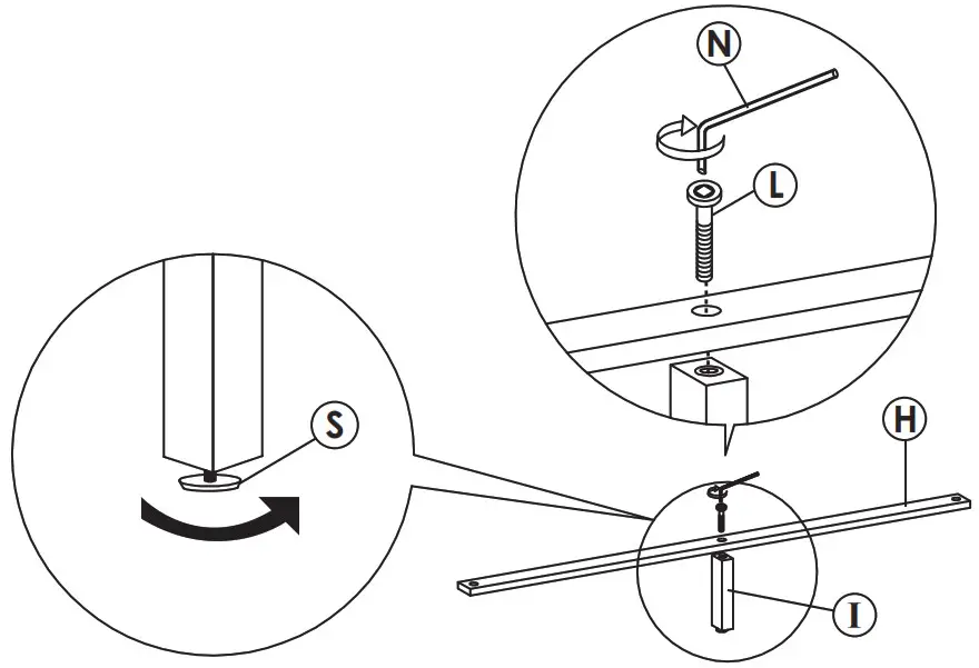 dg casa BARDY Panel Bed - ATTACH THE SUPPORT LEGS