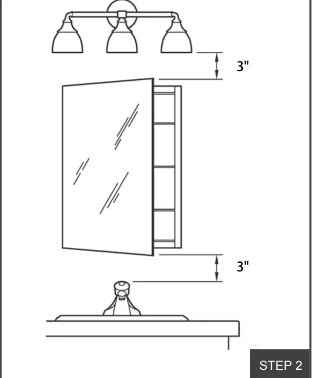 overstock LED Lighted Medicine Cabinet - STEP 13