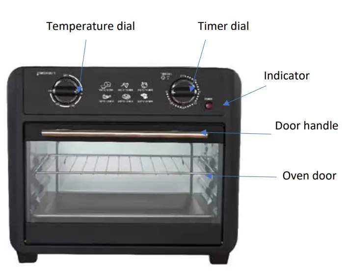 Healthy choice AFO238 23L Air Fryer Oven 3