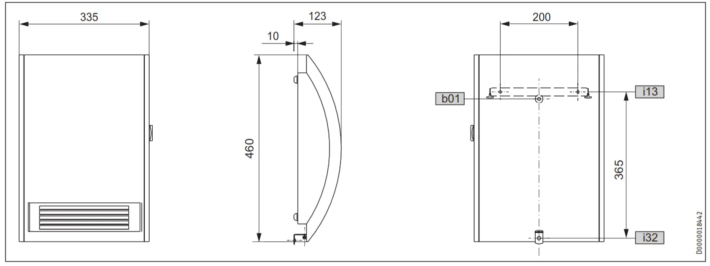 STIEBEL ELTRON CK 20 S Rapid Heater - Dimensioned connection drawing