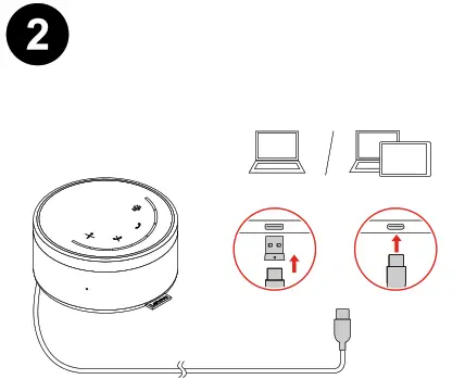 Lenovo 4XD1C82055 Go Wired Speakerphone - fig 1