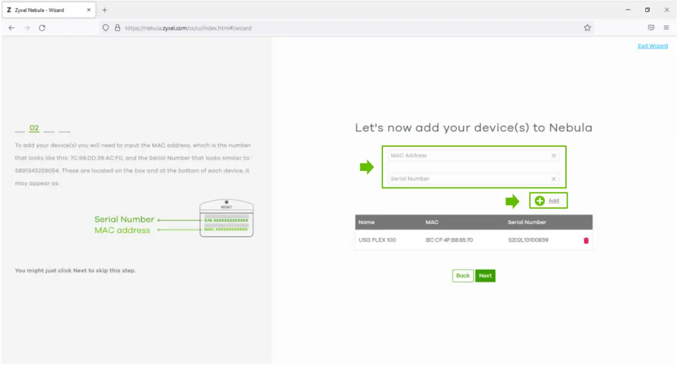 ZYXEL USG20 VPN Series SOP for Firewall Onboarding to Nebula - fig 16