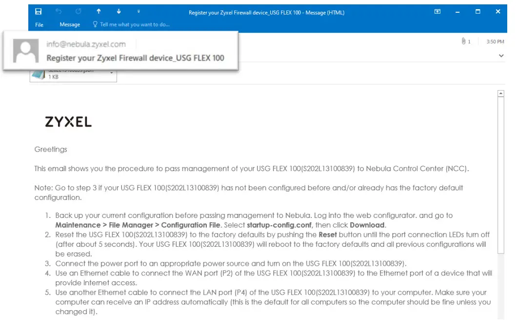 ZYXEL USG20 VPN Series SOP for Firewall Onboarding to Nebula - fig 21