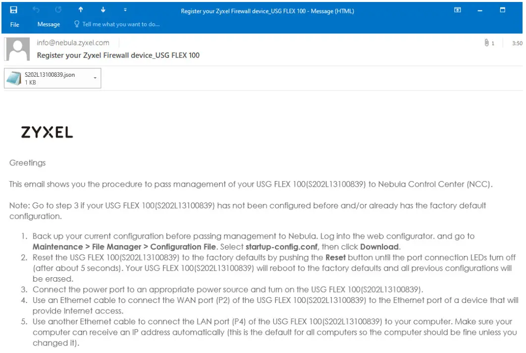 ZYXEL USG20 VPN Series SOP for Firewall Onboarding to Nebula - fig 23