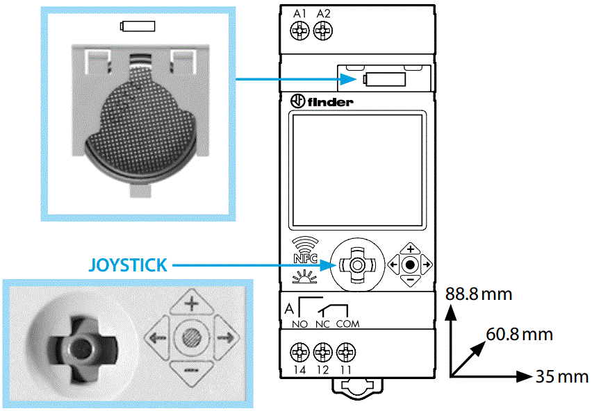 finder-12.A1-DIN-Rail-Mount-Time-Switch-FIG-2