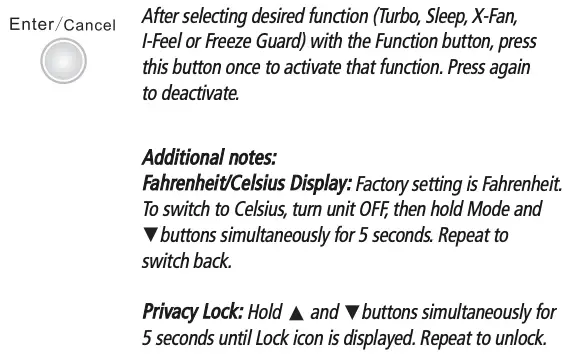 Button Function Continued