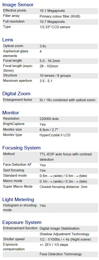OLYMPUS 1030SW 10.1MP Digital Camera 01