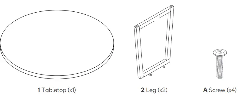 SHANGRI LA Tilba Terrazzo Coffee Table - COMPONENTS