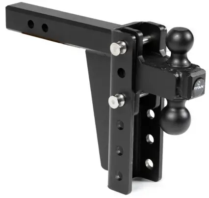 TITAN DROPHTCH620 Attachments 2 Inch Dual Ball Mount Adjustable Trailer Hitch