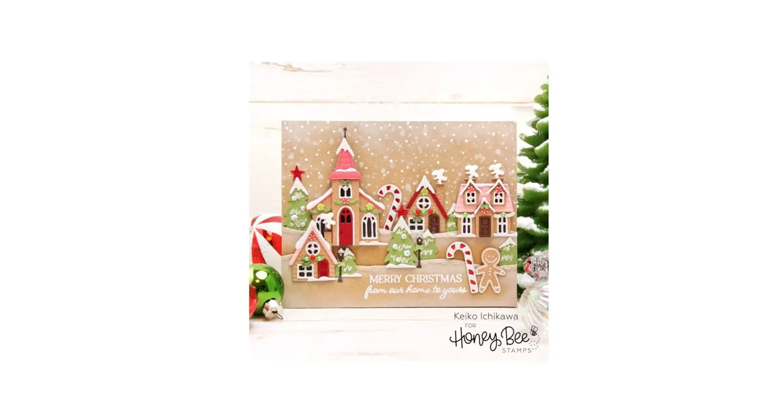 Honey Bee Stamps B09k6w4ppc Gingerbread Village Christmas Card User Guide Honey Bee Stamps B09k6w4ppc Gingerbread Village Christmas Card User Guide
