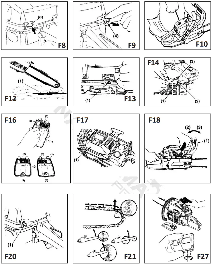 NAKAYAMA PRO PC4100 PC4610 PC5610 Chainsaws - FIGURE 2